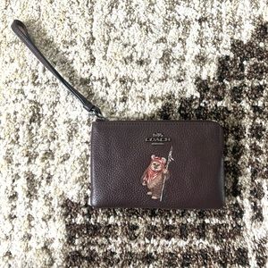 Star Wars x Coach Corner Zip Wristlet with Ewok